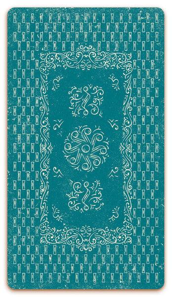 Back of card of the Curio & Co. Tarot of Musterberg deck - The 79-card deck - for game and cartomancy - by Curio and Co. (www.curioandco.com - Curio and Co. OG)