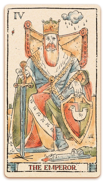 IV The Emperor card of the Curio & Co. Tarot of Musterberg deck - The 79-card deck - for game and cartomancy - by Curio and Co. (www.curioandco.com - Curio and Co. OG)