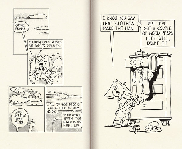 Comic strip sample page spread - 2013 Ringer Publishing Paperbacks