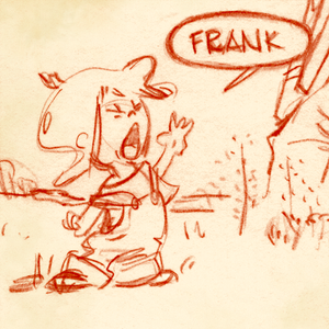 Kid screaming Frank - Finding Frank and His Friend sketch at Curio & Co.