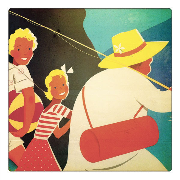 Curio & Co. looks at vintage travel posters. Closeup photo of vintage austrian travel ad. Curio and Co. www.curioandco.com