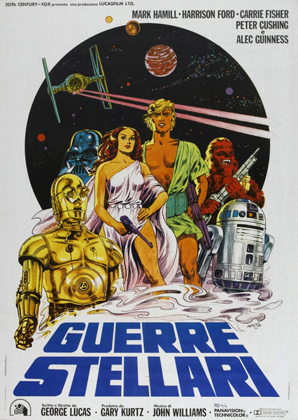 Guerre Stellari (Star Wars) 1977 - poster by Michelangelo Papuzza
