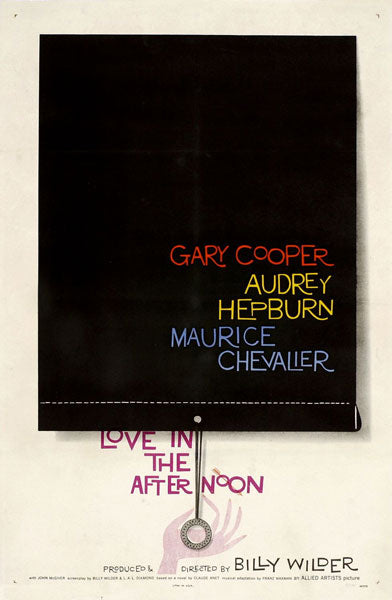 Love in the Afternoon (1957) - Poster design by Saul Bass