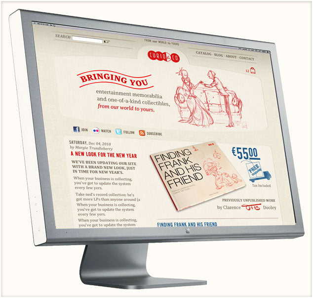 The new web page of Curio & Co.