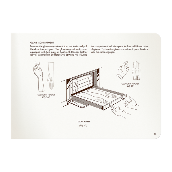 pg 55 Gadabout TM 1050 time machine how to access the glove compartment instructions and and figure