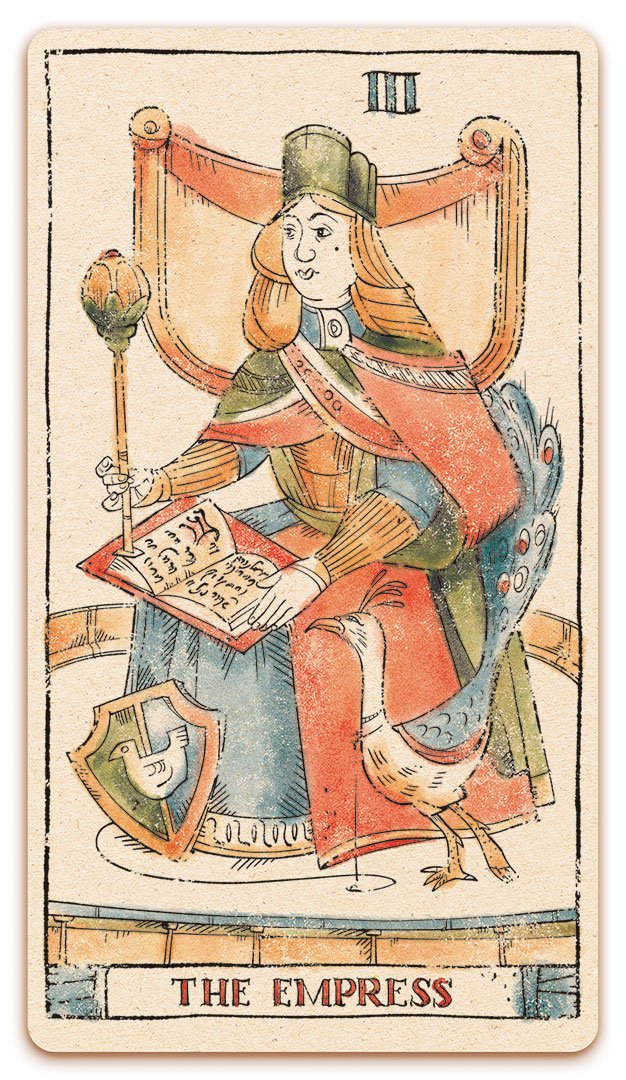 III - The Empress card of the Curio & Co. Tarot of Musterberg deck - The 79-card deck - for game and cartomancy - by Curio and Co. (www.curioandco.com - Curio and Co. OG)