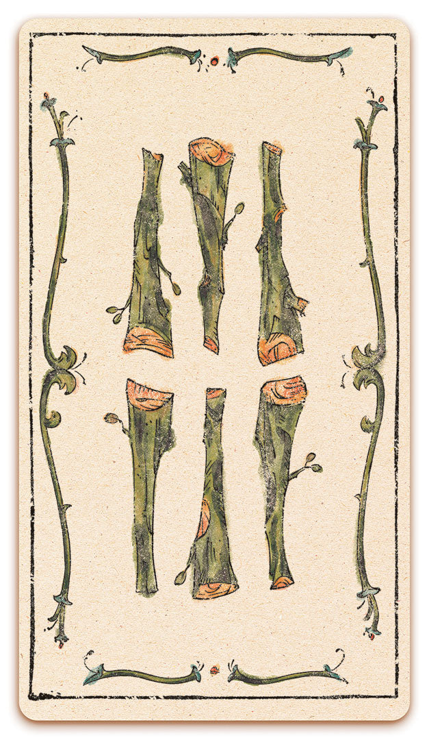 6 of Wands card of the Curio & Co. Tarot of Musterberg deck - The 79-card deck - for game and cartomancy - by Curio and Co. (www.curioandco.com - Curio and Co. OG)