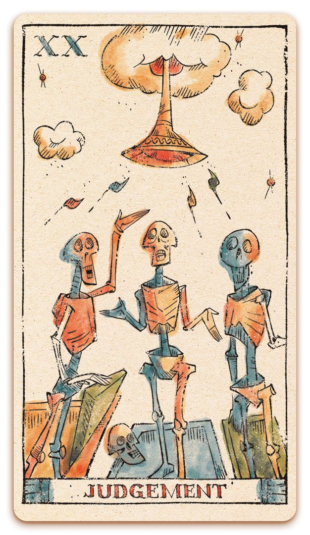 XX - Judgment card of the Curio & Co. Tarot of Musterberg deck - The 79-card deck - for game and cartomancy - by Curio and Co. (www.curioandco.com - Curio and Co. OG)