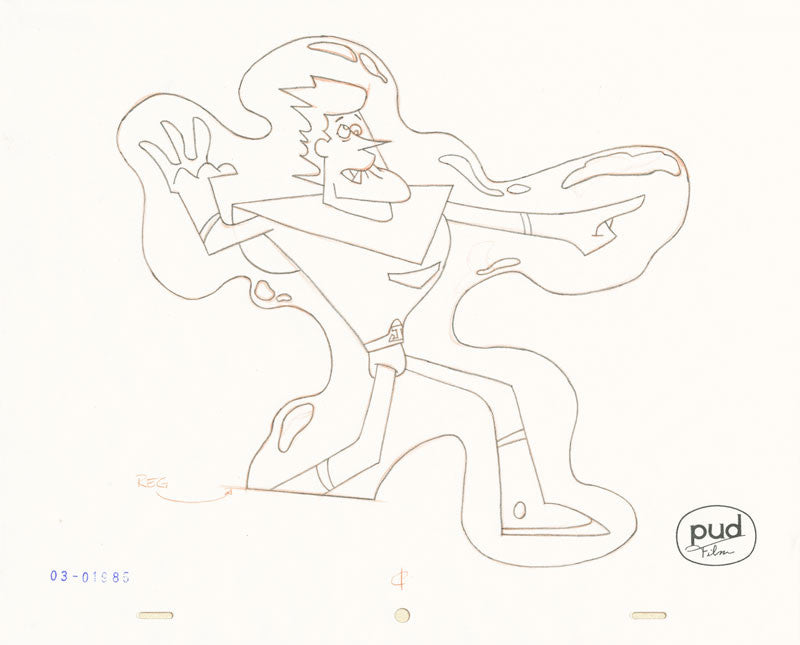  Jim Dewicky - animation production drawing - Jax is frozen by ray