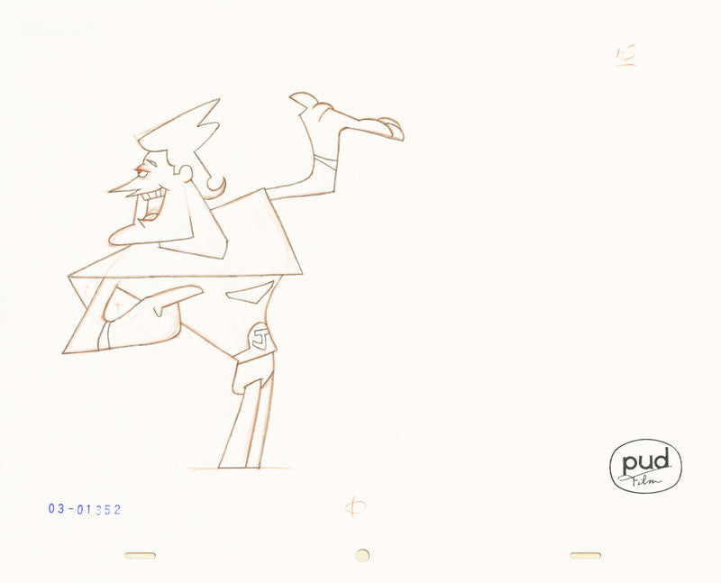  Jim Dewicky - animation production drawing - Jax shows things