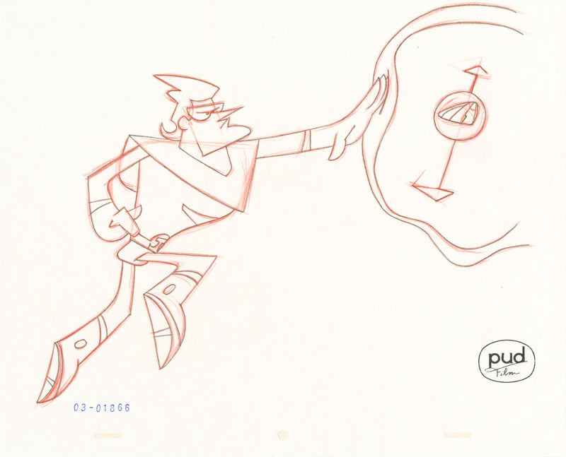  Jim Dewicky - animation production drawing - Jax reaches for a mine