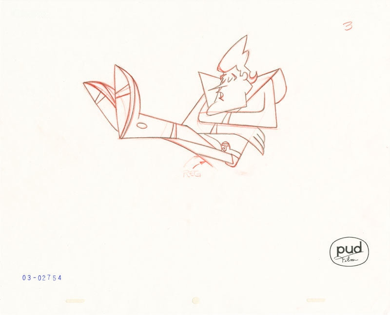 Jim Dewicky - animation production drawing - Jax sleepa