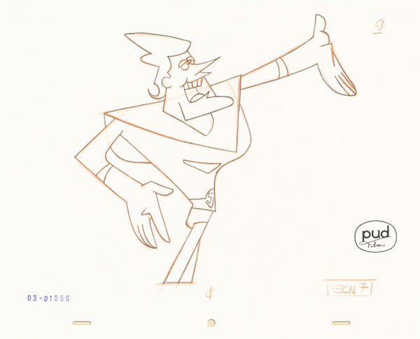  Jim Dewicky - animation production drawing - Jax points at thigns