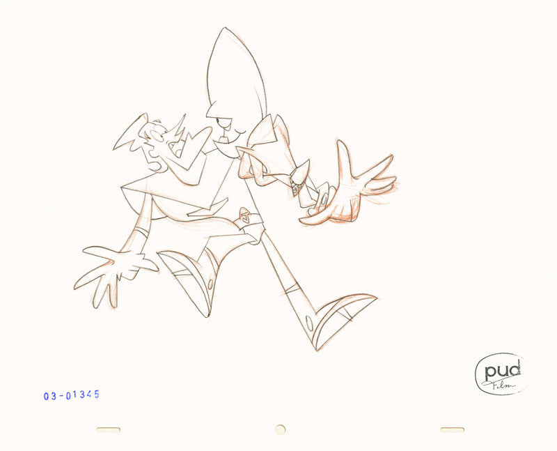  Jim Dewicky - animation production drawing - Jax and mantagon are getting friendly