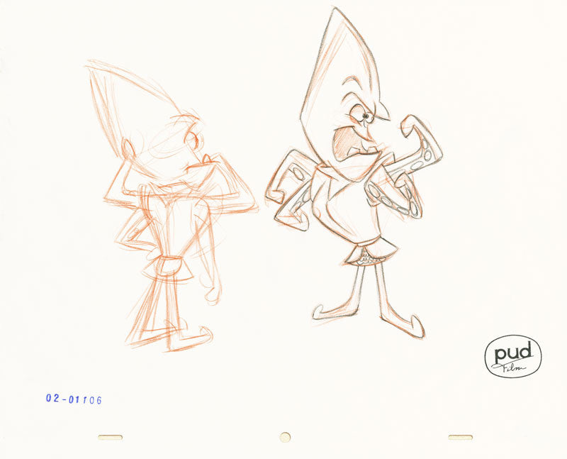  Jim Dewicky - production drawing - Mantagon show off his muscles