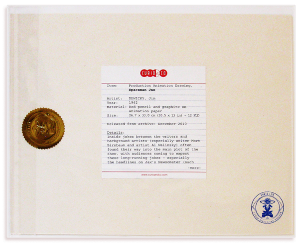 Back of print package with certificate of authenticity